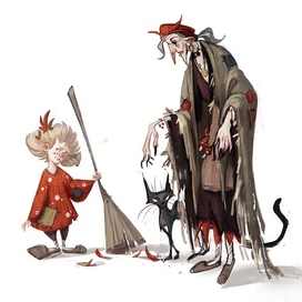 Концепт арт персонажей книги " Домовёнок Кузя"