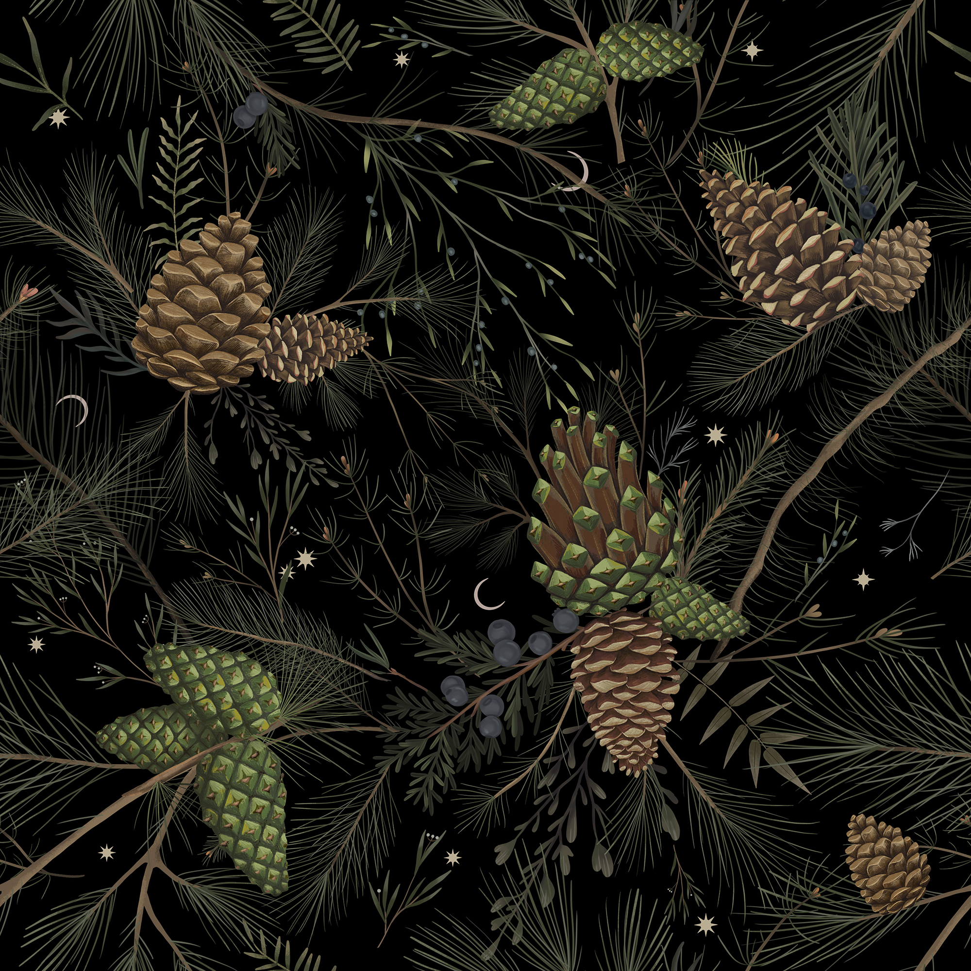 Бесшовный паттерн с шишками