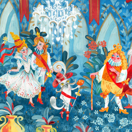 Иллюстрация для разворота к сказке "Кот в сапогах"