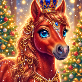 новогодняя лошадь