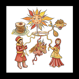 Наклейки. Масленица.