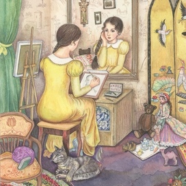 Иллюстрация для книги «Девочки,прославившие Россию» Серебрякова