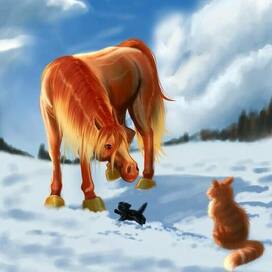 Любопытный котенок