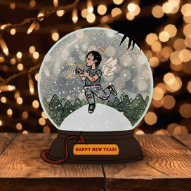 новогодняя фанарт иллюстрация 