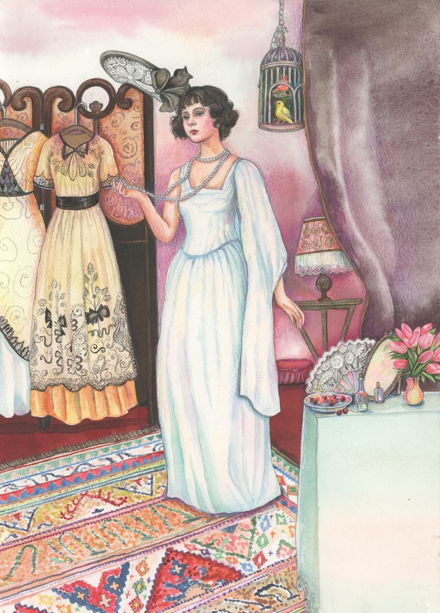 Иллюстрация к книге «Девочки,прославившие Россию» Холодная