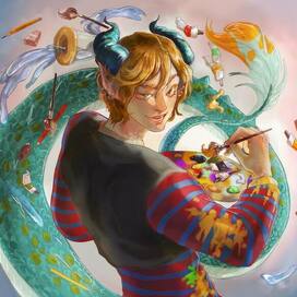 Маскот, портрет.