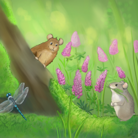 Хомяки в лесу