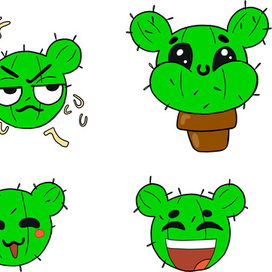 смайлы "Кактус"