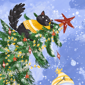 Новогодний кот