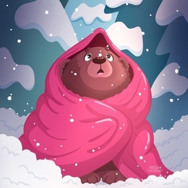 Мишка и первый снег