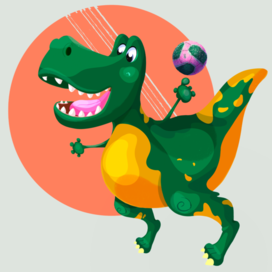 Тираннозавр — игрок в гандбол