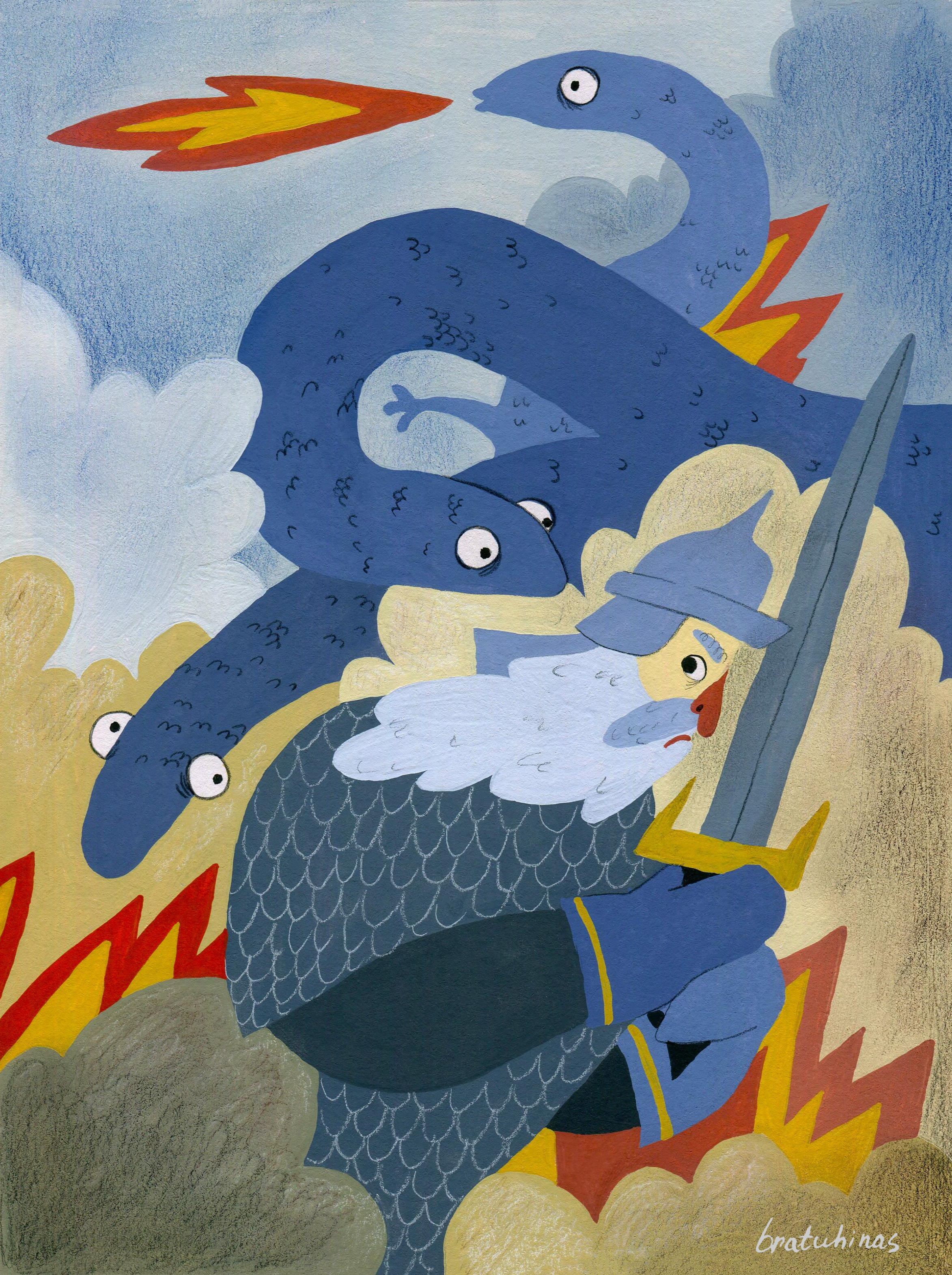 Добрыня Никитич сражается