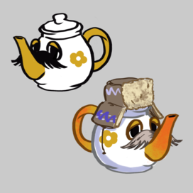 Эскизы маскота для фестиваля "Батюшка-чай"