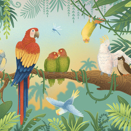 Календарь. Путешествие воробья. Июль