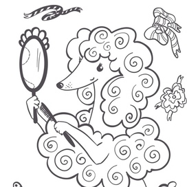 Собачка с зеркалом