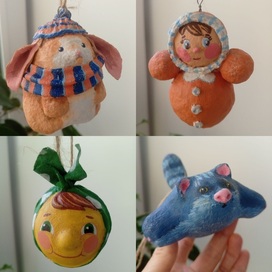 Роспись игрушек из папье-маше 