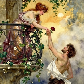 Акварельный этюд - Ромео и Джульетта