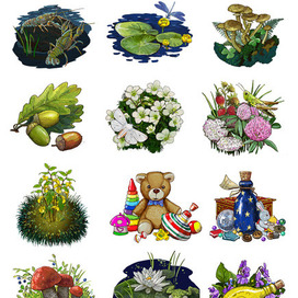 Миниатюры под названием главы, маленькие 2-2,5 см.