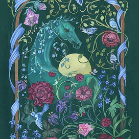 Цветочный конь