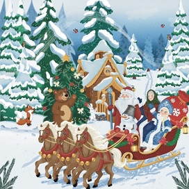 Иллюстрация для книжки “Новогодняя история”