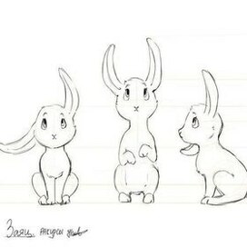 Ракурсы персонажа "Заяц" (по сказке Лиса и заяц).