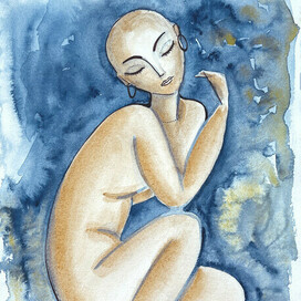 Девушка в позе йоги