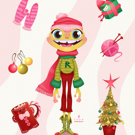 Новогодний Лягушонок