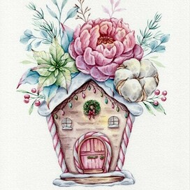 Цветочный эльфийский домик