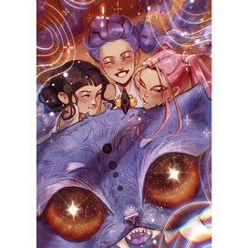 Книжная иллюстрация, персонажи Охотницы на демонов, обложка