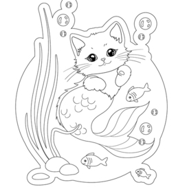 раскраска. котики