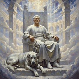 Понтий Пилат с собакой, небеса