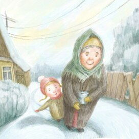 Иллюстрация для книги про бабушку 