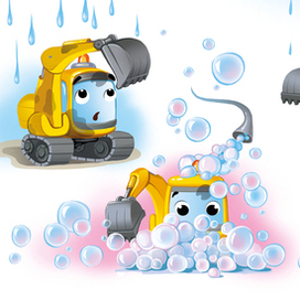 книжка про маленького экскаватора