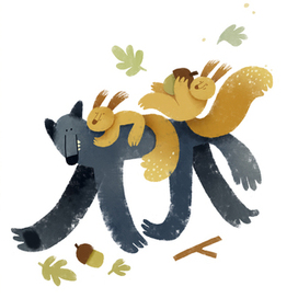 Волк и белка