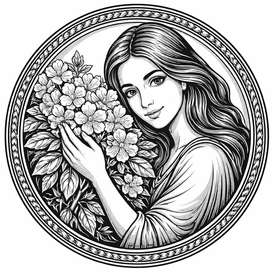 Девушка с цветком