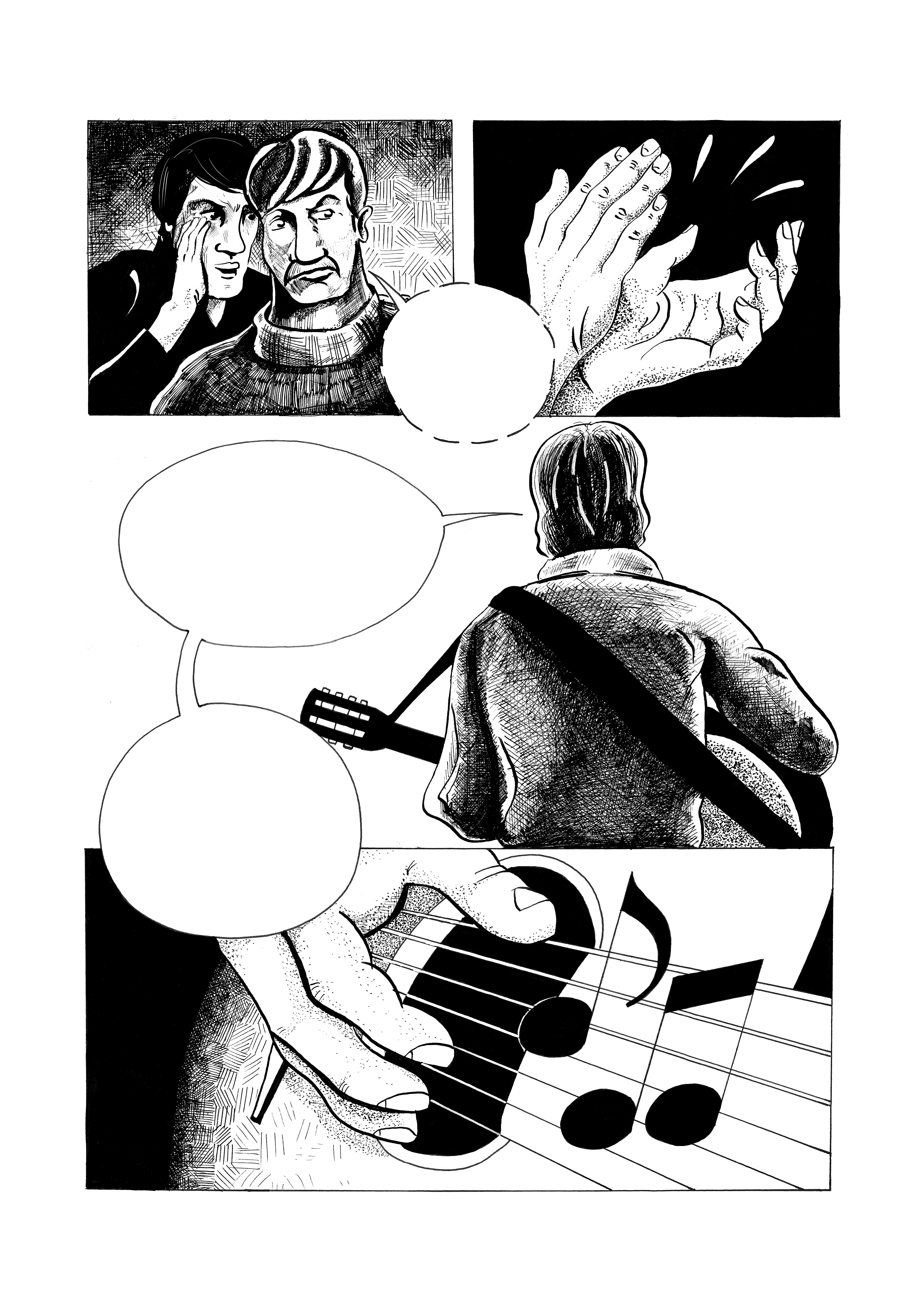 Страница комикса "Летела жизнь"