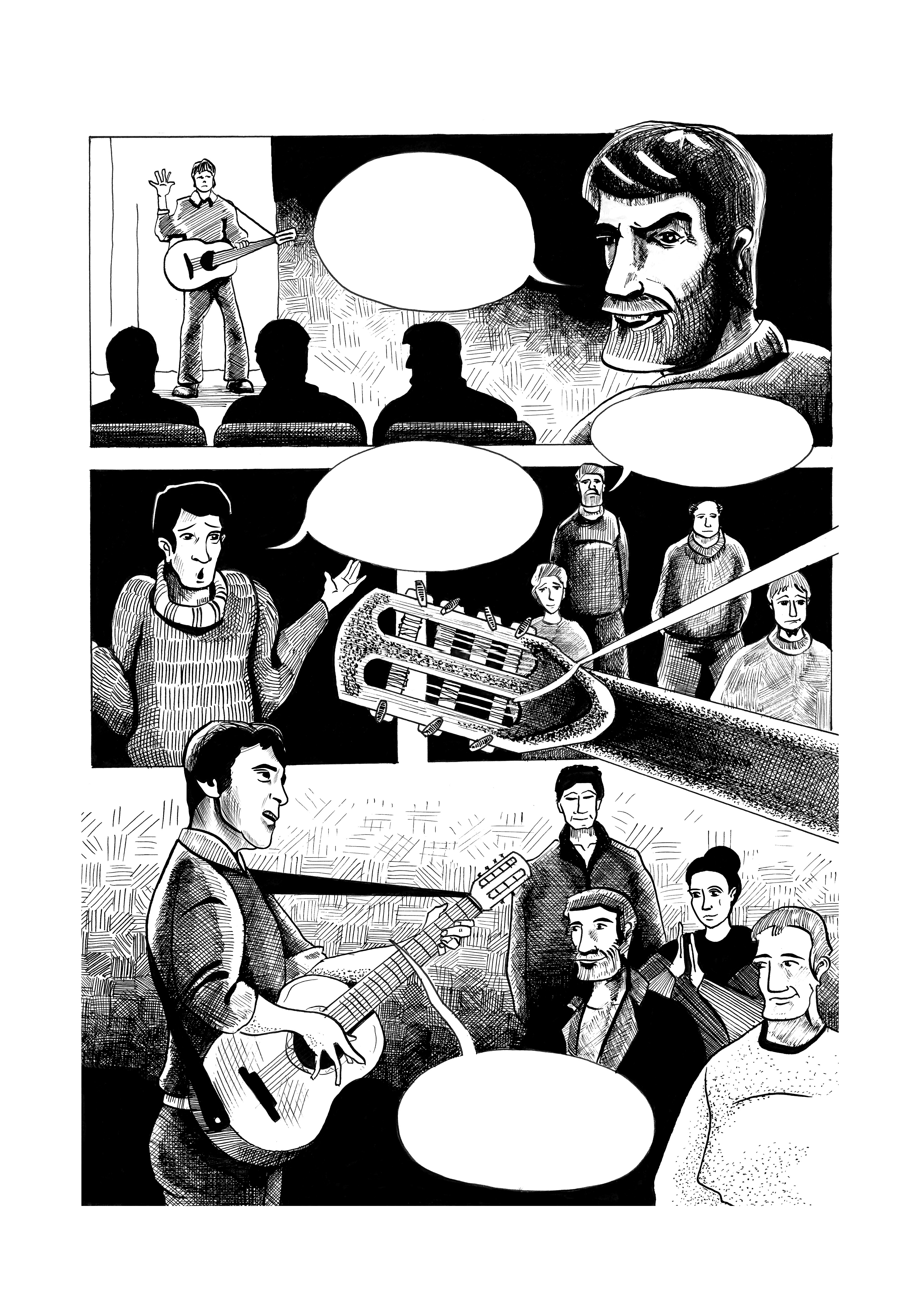 Страница комикса "Летела жизнь"