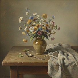  натюрморт  в стиле Жана-Батиста-Симеона Шардена