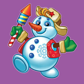 снеговик на фантик