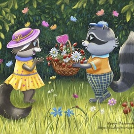 Енотики с корзинкой