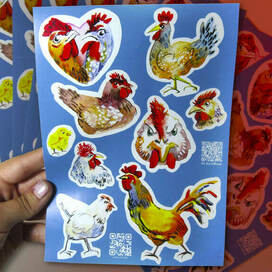 Стикер-пак "Куры"