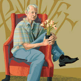 Билл Мюррей с цветочками