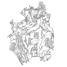 Раскраска. Ёжики