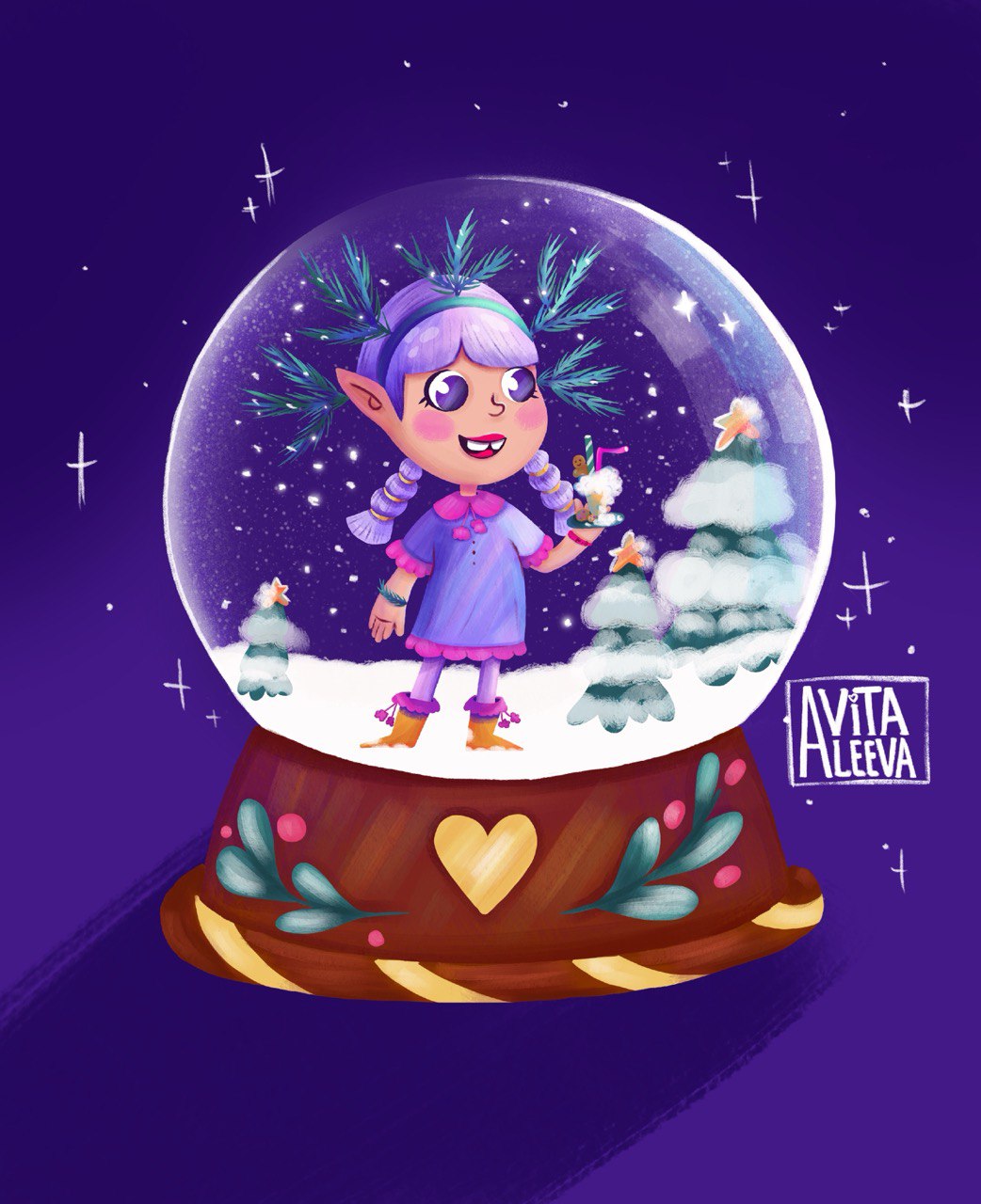 Новогодний волшебный шар