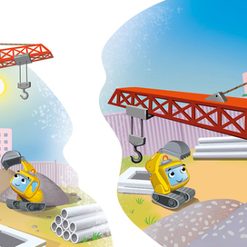 маленький экскаватор, который хотел быть полезным