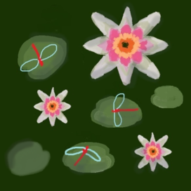 Кувшинки и стрекозы