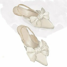 Балетки с бантом