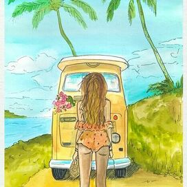 Пляжный скетч