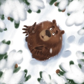 Впервые увидел снежок