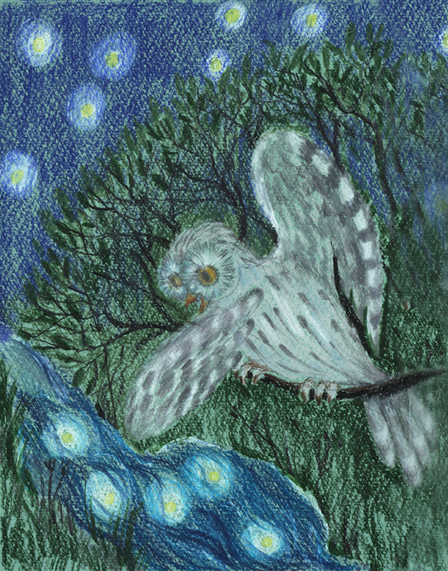 Иллюстрация к сказке о совушке
